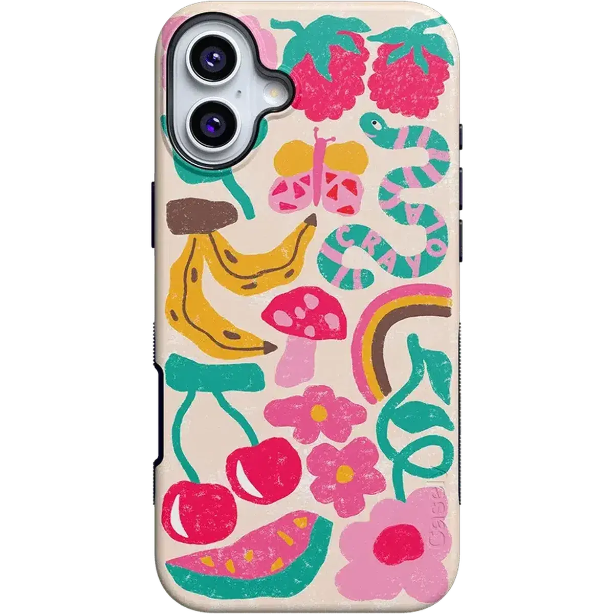 Casely iPhone 16 Case | Doodle Bug | Crayola Crayon | Bold Protective Design | Compatible with MagSafe