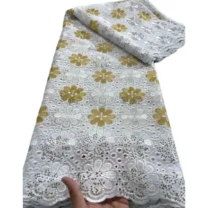 Swiss Voile Lace African Lace Fabric High Quality Lace Cotton Fabric per A yard