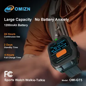 Watch Walkie Talkie 4G Unlimited Range PoC Radios VOX Hands-Free IP65 AES256 Noise Reduction Type-C Charging