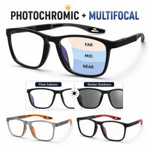 Progressive Multifocal Readers for Women & Men, Blue Light Filtering Reading Glasses, HD Clear Vision Oversized Eyeglasses for Computer, Phone & Daily Use
