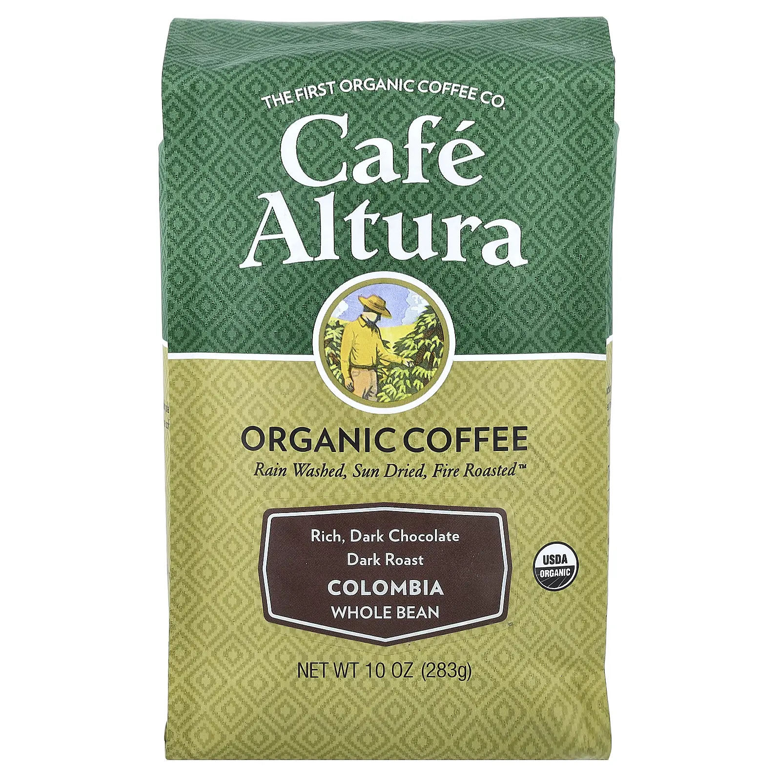 Cafe Altura Organic Coffee, Colombia, Whole Bean, Dark Roast, 10 oz (283 g) Cafe Altura Organic Coffee, Colombia, Whole Bean, Dark Roast, 10 oz (283 g)