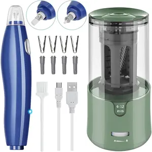 Electric Pencil Sharpener & Rechargeable Electric Eraser, Auto Stop, Super ,  Sharpen, 140 Eraser Refills,  for Drafting, Drawing, Crafts, Arts