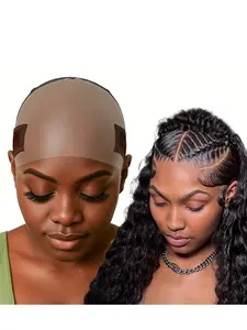 Lace-Max Wig Grip Cap for Women & Men, Non-Slip Adjustable Headband, Secure Hold HD Lace Cap, Reusable One Size Fits All, Versatile Hairpiece, HD Wig Caps