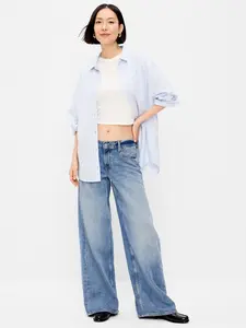 Old Navy Women's Low-Rise Baggy Wide-Leg Jeans