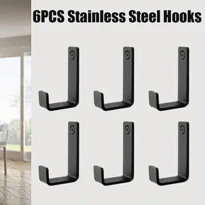 6 Pack Heavy Duty Stainless Steel Outdoor Wall Hooks for Hanging Towel,Coat,Backpack,Keys,Robe & Towel Hook,Home Supplies Hangable Garage summervibes