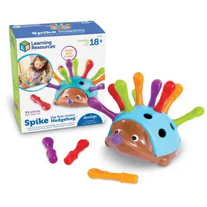 Learning Resources Spike the Fine Motor Hedgehog, Peg-Shaped Quills Toy to Develop Fine Motor Skills, Hand-Eye Coordination & Early Dexterity, Ages 1+, Perfect for Home