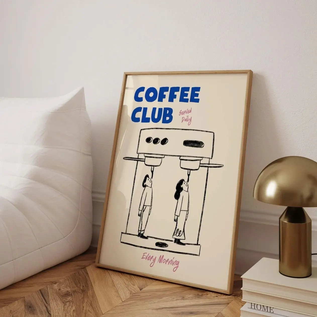 Espresso Machine Poster, Coffee Club Kitchen Wall Art, Vintage Coffee Print, Coffee Bar Decor, Modern Cafe Artwork R