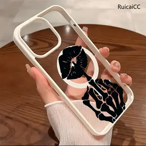 Premium Magnetic Phone Cases for iPhone11/12/13/14/15/16//17/Air/promax/Plus Skull Hand Lip Tattoo y2k cased MagSafe Ready, Anti-Fall, Springtok and Ultra-Thin Design |     Perfect for Everyday Use Protector Screen Protector Aesthetic Resistance