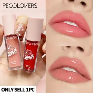 1pc Fruity Flavored Mirror-Shine Glossy Lip Gloss - Hydrating Moisturizing Formula For Beauty Enthusiasts, Daily Makeup, Strawberry Gloss, Glossy Balm Finish