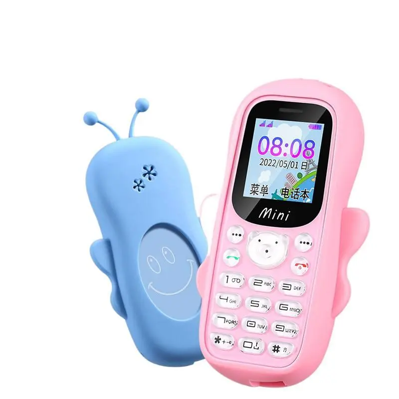 Cute Little Bee Children's GPS Tracking Student Phone Mini Cartoon Anti-Internet Addiction Backup Phone for Boys and Girls Elementary School Students