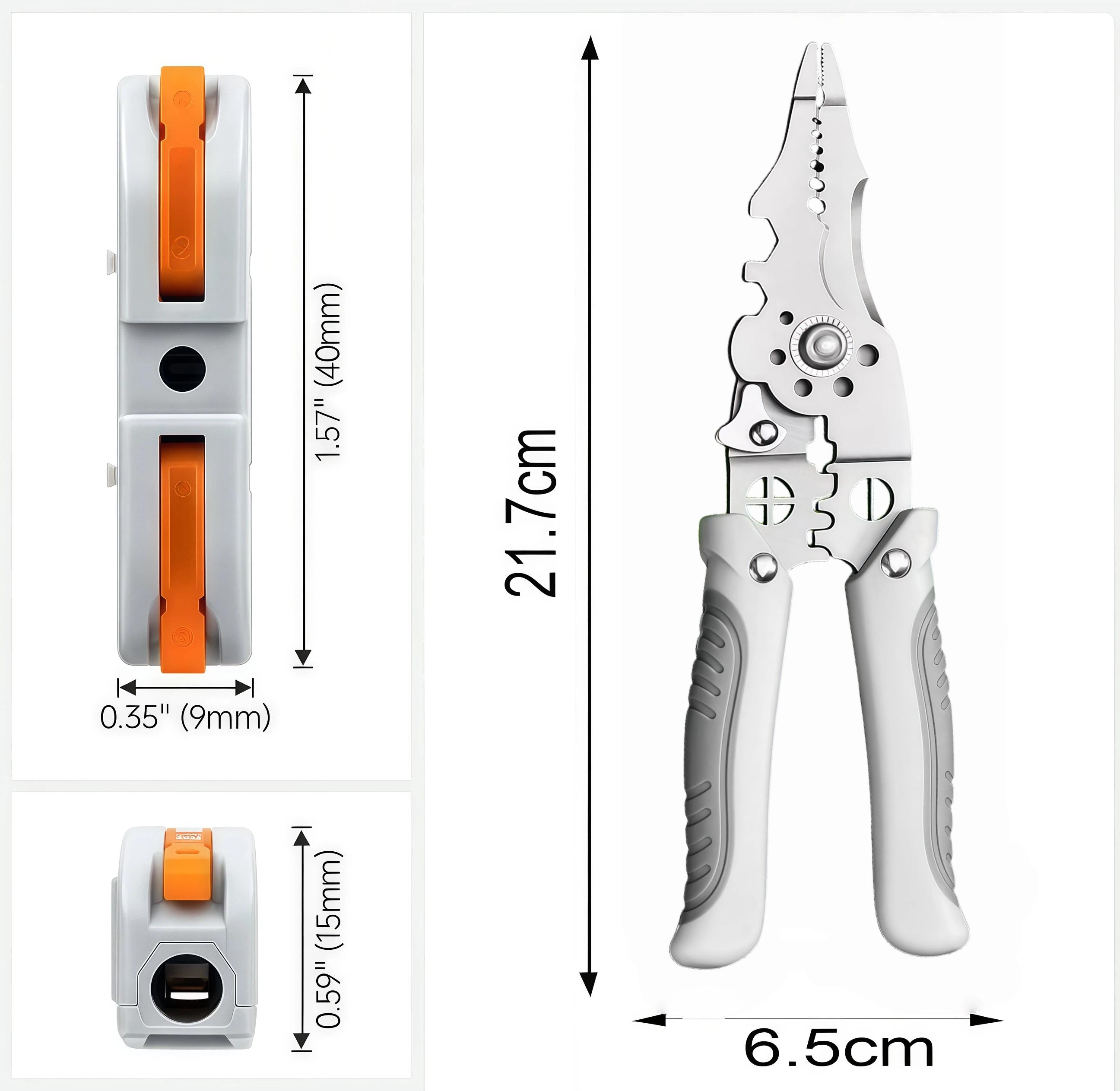 Quick Wire Connection Assortment Kit with Wire Stripper & （50-100）pcs Lever Connectors for 28-12 AWG Wires Safe Reliable for Home Office Factory, Durable Reliable Connectors, Quick Snap Connector