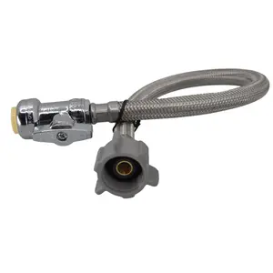 Aqua Plumb PipeBite 18" Toilet Supply Line with 1/4 Turn Straight Push Fit Valve