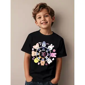 SKZ kpop Novelty Aesthetic Graphic Kid T-Shirt Fashion Kid T Shirts Streetwear Tees Tops for Kid