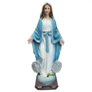 Virgen La Milagrosa 12" Inches Tall Mother Mary Estatua Brand New Religious