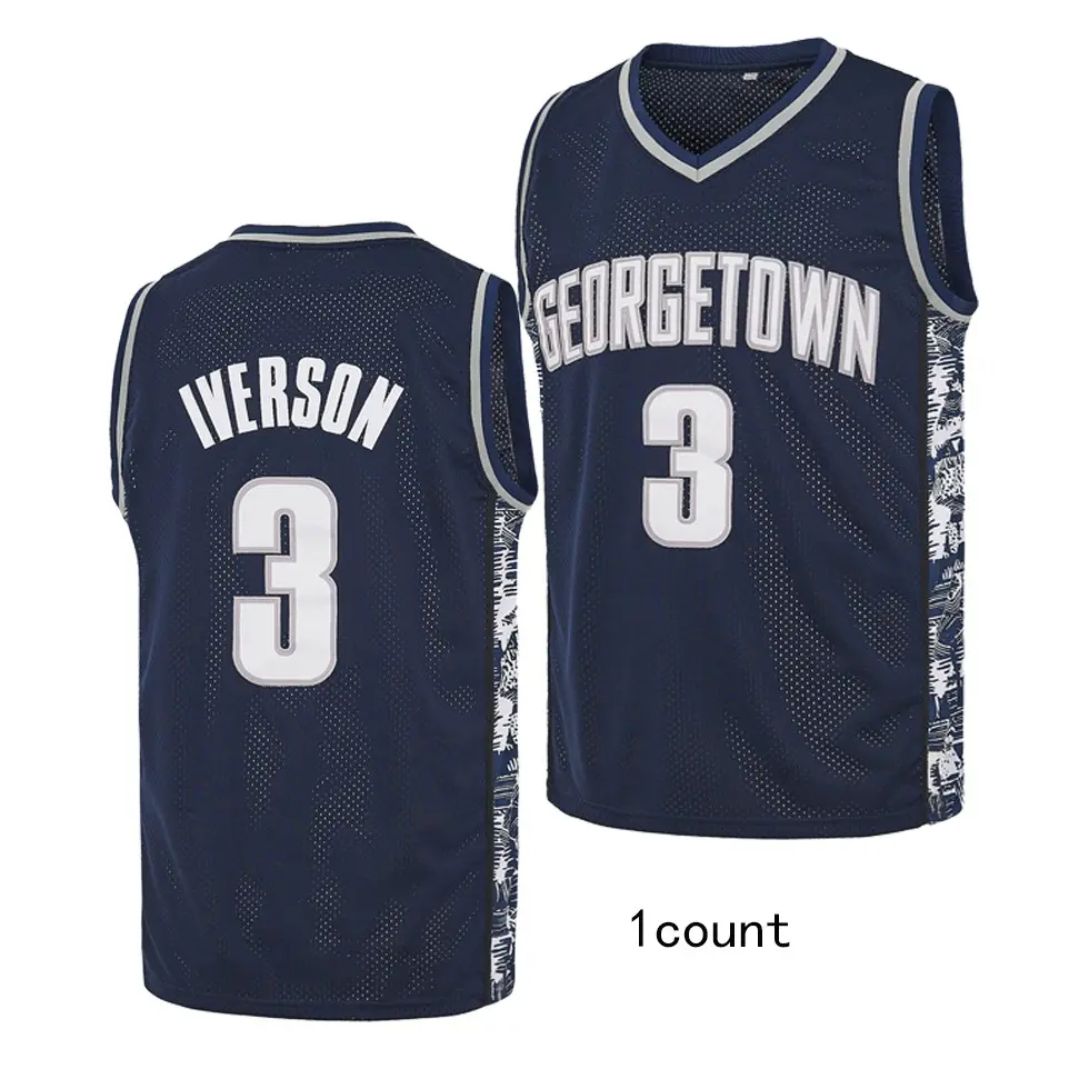 Men's #3 Basketball Jersey, Embroidered 90s Throwback Athletic Wear, Breathable & Flexible Polyester Mesh for Training, S-XXL, American Sizes, Back Pattern, Snug/Loose Fit, Tensile Fabric, Sport Outdoor Clothes, Training Clothes, Workout Sportswear, Ameri