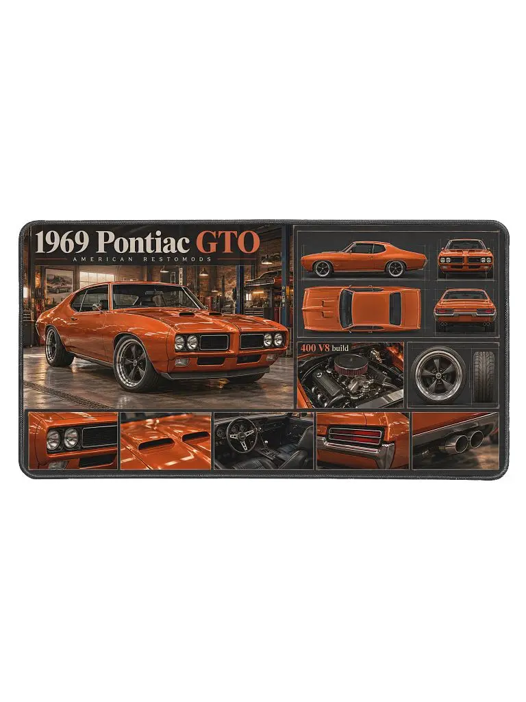 Machine Dreams // American Restomods — 1969 Pontiac GTO Desk pad/Workbench Mat