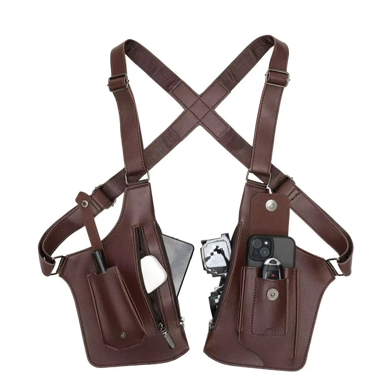 PU Leather Underarm Holster Bag for Men and Women, Adjustable Anti-Theft Shoulder Pack with Hidden Storage for Outdoor Gear, Bags, Bag For Purchase