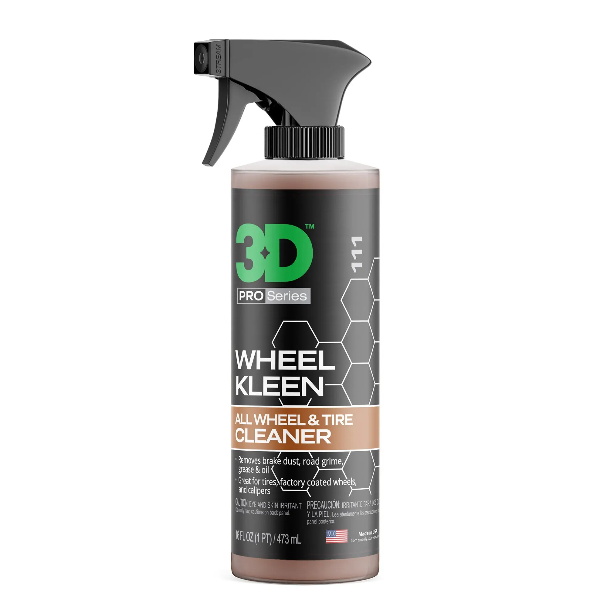 3D Wheel Kleen - High-Foaming Wheel & Tire Cleaner, Removes Brake Dust, Road Grime & Grease, Safe for All Factory Wheels & Calipers, Professional-Grade