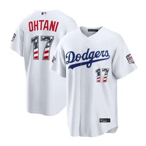 2026 All-Star Edition Stars & Stripes Men's Los Angeles Baseball Shohei Ohtani White Shirt