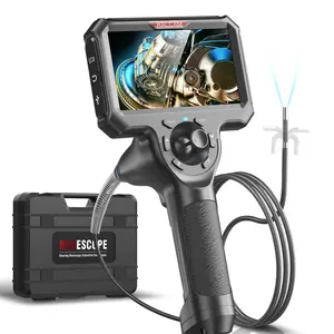 Used Ralcam 360° Joystick Articulating Borescope, 6.2mm 4 Ways Automotive Inspection Camera with 6 Adjustable LED Lights  for Automotive, HVAC, Mechanics