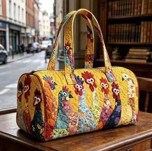 Obsessed With This Whimsical Quilted Chicken Travel Bag Stop Scrolling! This Funky Chicken Duffle Is a Must-Have The Viral Chicken Quilted Bag You Need for Your Next Trip Funky Chicken Bag