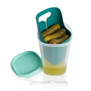 Tupperware One Touch Fresh Pick Me Up  Easy Pickle Access 1.25 L / 5¼ Cups