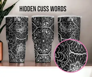 30 oz Hidden Cuss Word Laser Engraved Tumbler