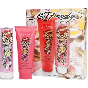 Ed Hardy Set-Eau De Parfum Spray 3.4 Oz & Body Lotion 6.8 Oz For Women