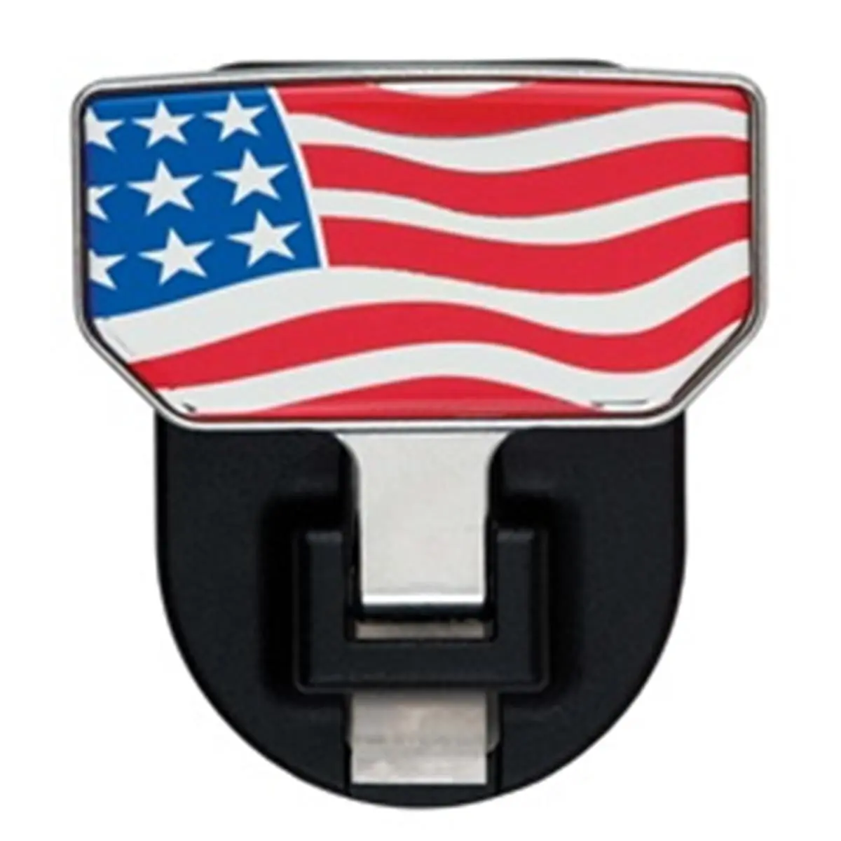 212 MAIN Heavy-Duty Universal Vehicle Hitch Step, American Flag Graphic, Easy Access, 1-Piece Design, Fits 2" Hitches - Single Unit, One-Piece