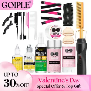 【Valentinesdaygift】Hot Comb Straightening Kit for Wigs and Natural Hair - Safe Pressing Comb, Curling Iron, Wig Glue Straightener Gift Springtok Multifunctional Styler