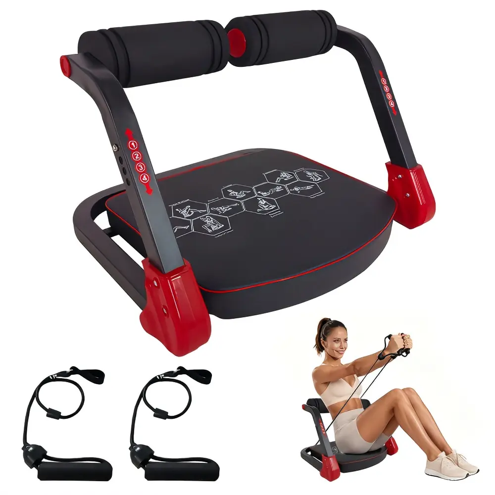Ab Core Trainer Abdominal Machine for Home Gym with Resistance Bands