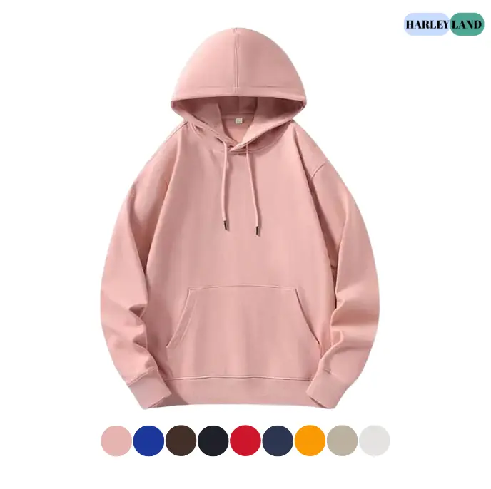 HarleyLand Women's Oversized Cotton Fabric Long-Sleeve Loose Hooded Pullover, Fall-Winter Casual Staple, Unisex 1-Piece Trendy Sweatshirt