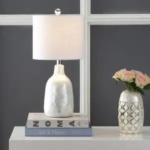 JONATHAN Y Lucille Seashell LED Table Lamp , for bedroom, living room, foyer, hallways, dining room, dorms