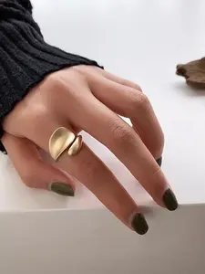 Irregular Open Ring, Unique Asymmetry, Vintage Metal Interwoven Ring, Durable Fashion Accessory, Perfect Gift Choice, Multifunctional Jewelry Piece, Jewelry Gifts