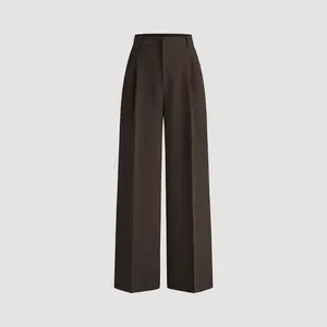 Cider Mid Rise Pleated Wide Leg Trousers