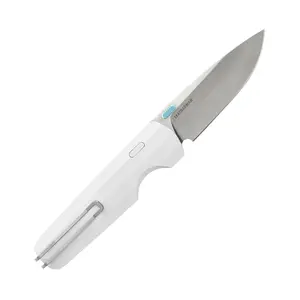 Blazer MagnaCut EDC Folding Knife – Hollow Grind, Drop Point Blade, Button Lock & Pocket Clip