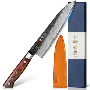 Kanngou Damascus Stainless Steel Chef Knife, VG10 Core Japanese Handmade Forged Gyuto Knife with Sandalwood Handle,Kithen Meat Cutting, Chef's Knives with Premium Gift Box,father's day  gift for dad