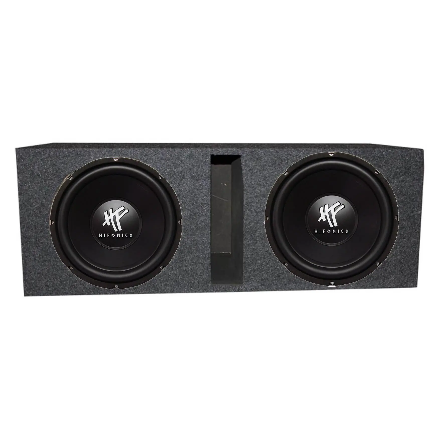 HIFONICS 12" 1600W Car Audio Subwoofer Speaker, 2 Pack & QPower Ported Enclosure HIFONICS 12" 1600W Car Audio Subwoofer Speaker, 2 Pack & QPower Ported Enclosure