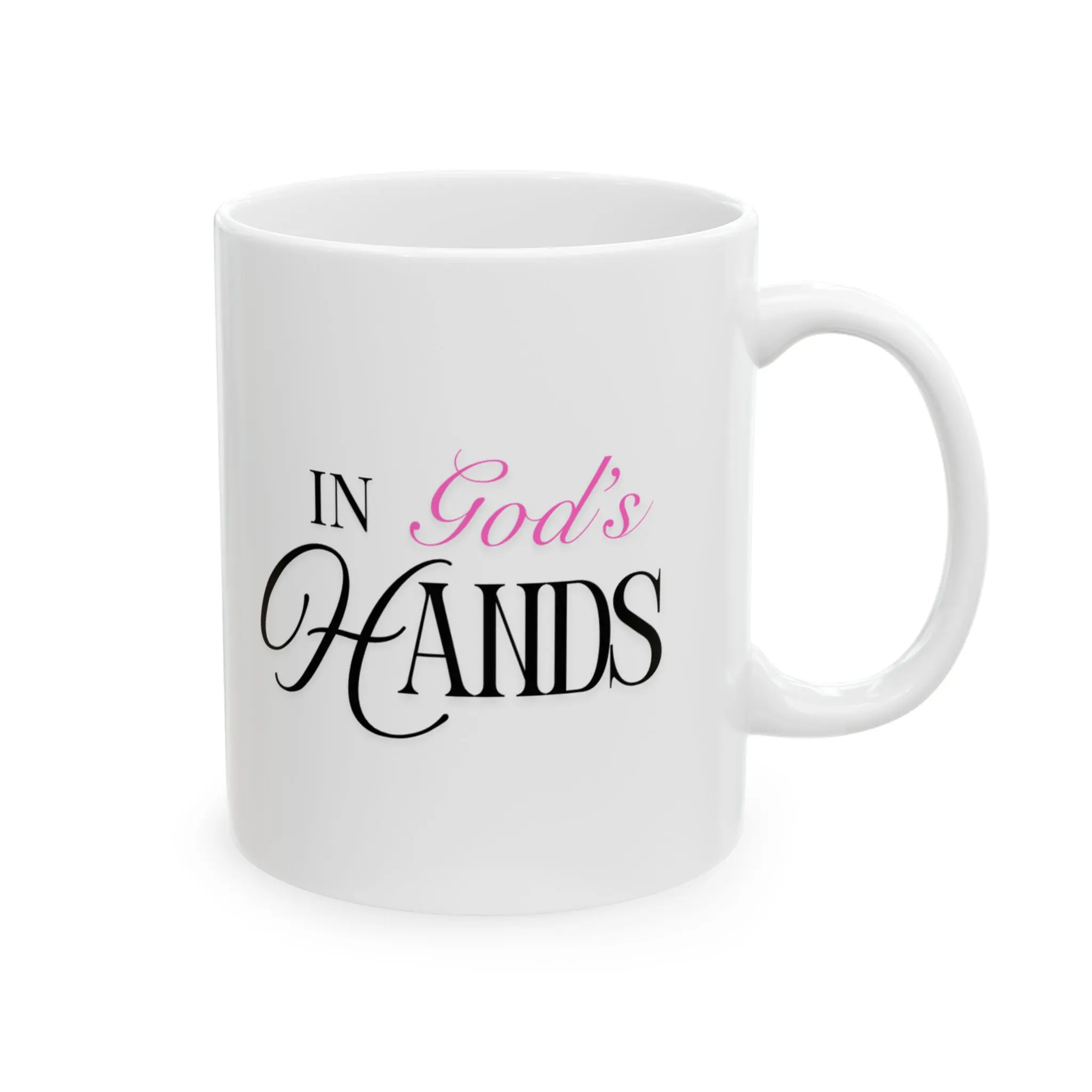 In God’s Hands Ceramic Mug, (11oz, 15oz)