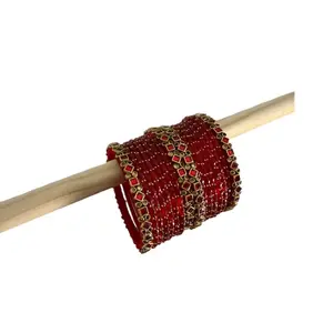 Multicolored Raindrop Bangles Set