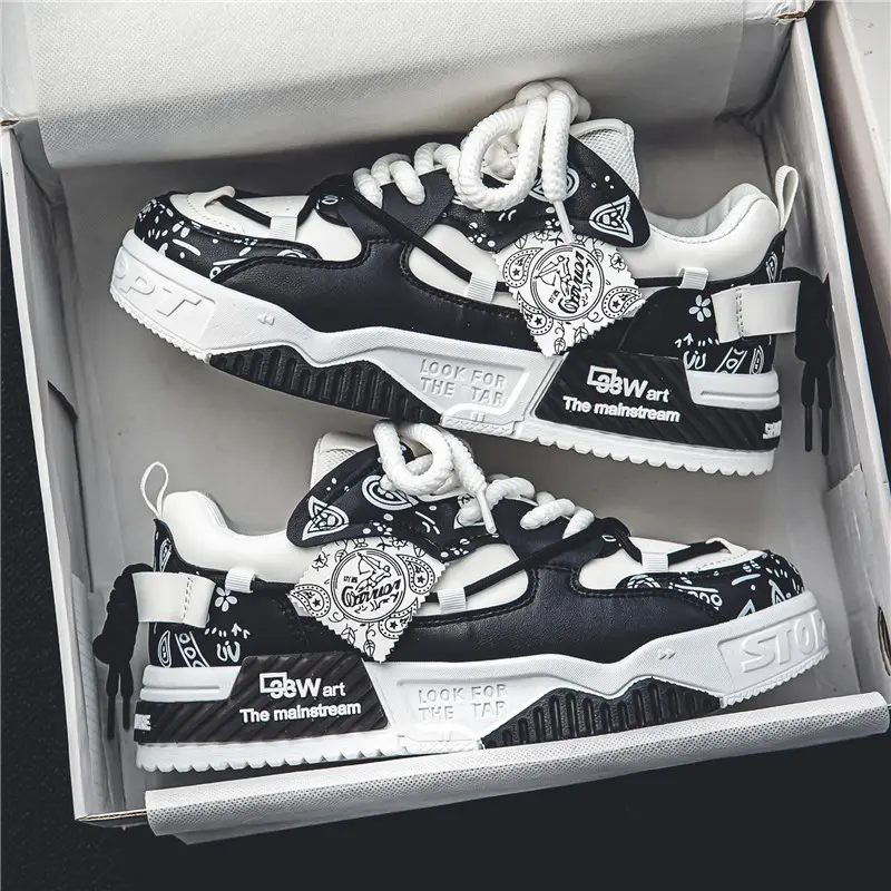 Men's Skateboarding Shoes – Casual Breathable Sneakers, Non-Slip Running & Sports Streetwear Shoes # MensSneakers # skate shoes # RunningShoes