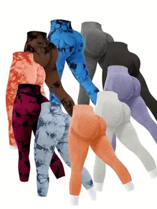 High Waisted Leggings for Women Slim Tummy Control Printed Pants for Running Cycling Yoga