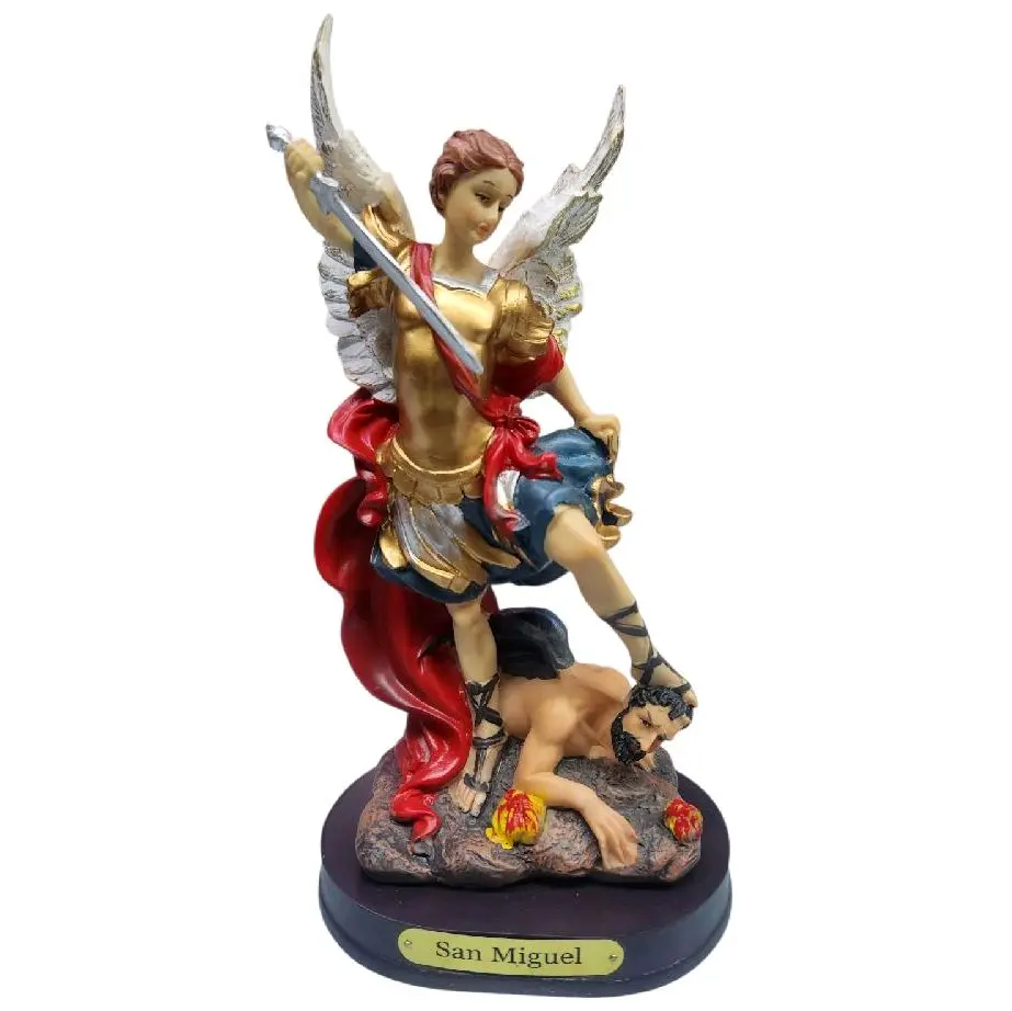 San Miguel Arcangel 8" 19251-8 Saint Michael Archangel Estatua Brand New Religious Decor Statue Ornaments