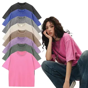 4 Pack Oversized Tshirts for Men Gym Vintage Heavyweight T Shirts Cotton Workout Acid Wash Baggy Tees