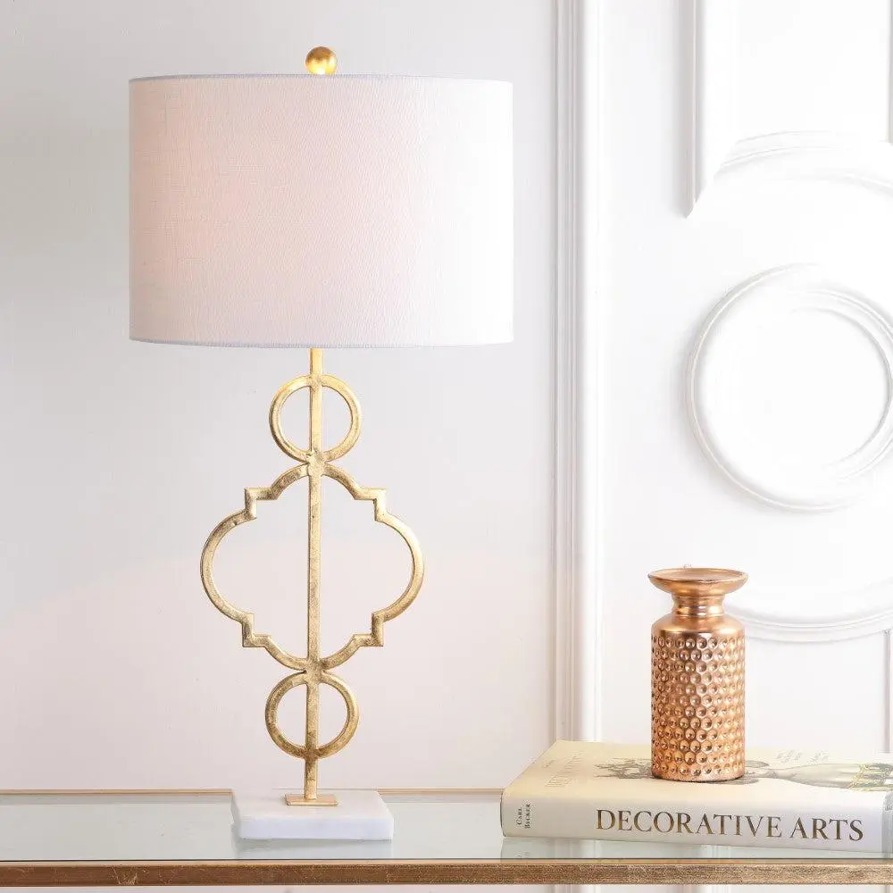 JONATHAN Y July Metal LED Table Lamp - Artistic Design Lamp with Bases & Shades, for Bedroom, Living Room, Foyer, Artistic Design Lamps, Bases & Shades