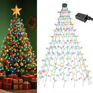 420 LED Christmas Tree String Lights - 80 inches, 16 strands, warm white and multicolored lights, perfect for New Year's decorations, tent decorations, garden decorations, indoor and outdoor use, ideal for weddings and family birthday parties