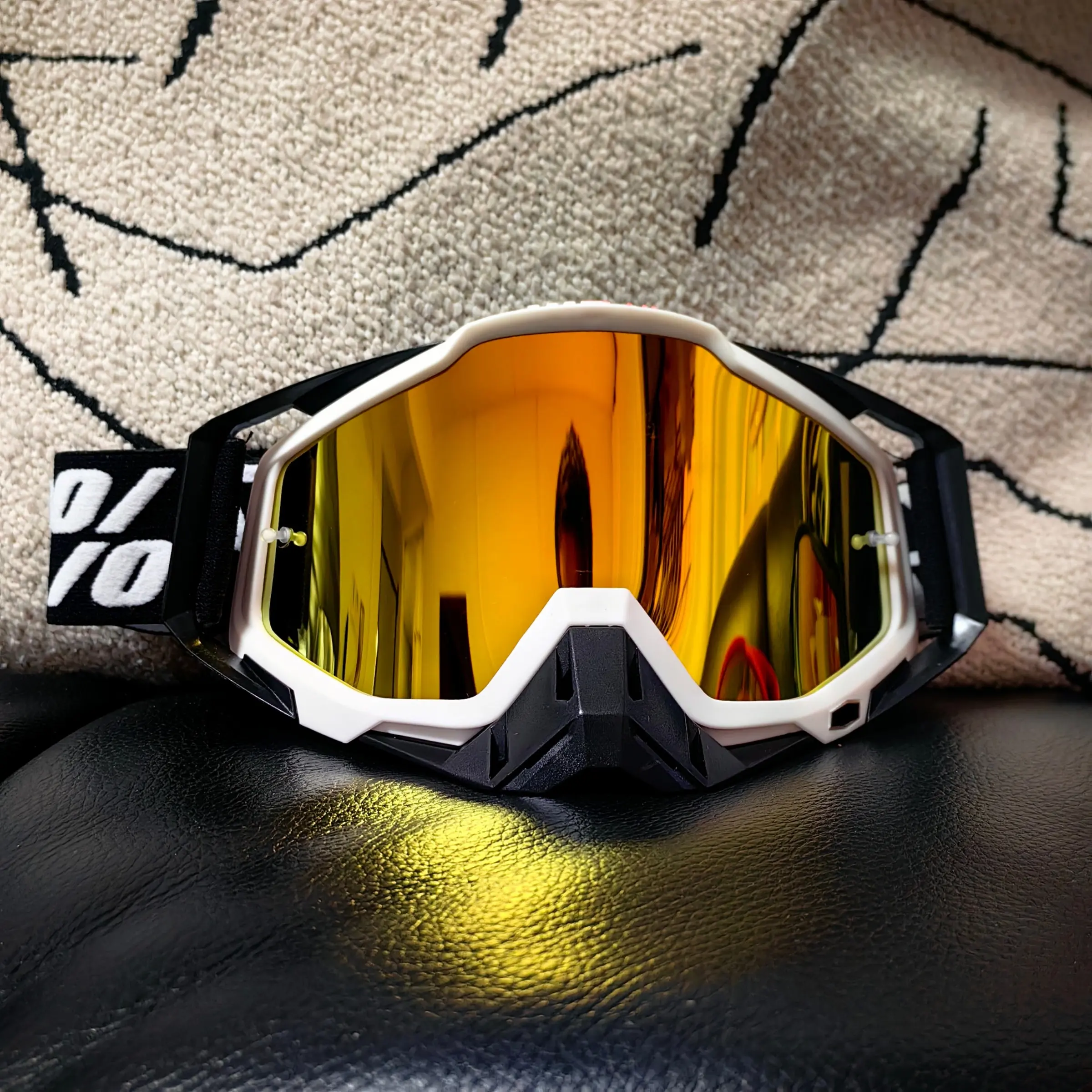 Men's Motocross Goggles Dirt Bike Goggles Outdoor Riding Goggles With Tear-off Film Motorcycle Sunglasses Tactical Windproof Protection For Skiing Cycling Racing Off-Road Motorcycle Accessories