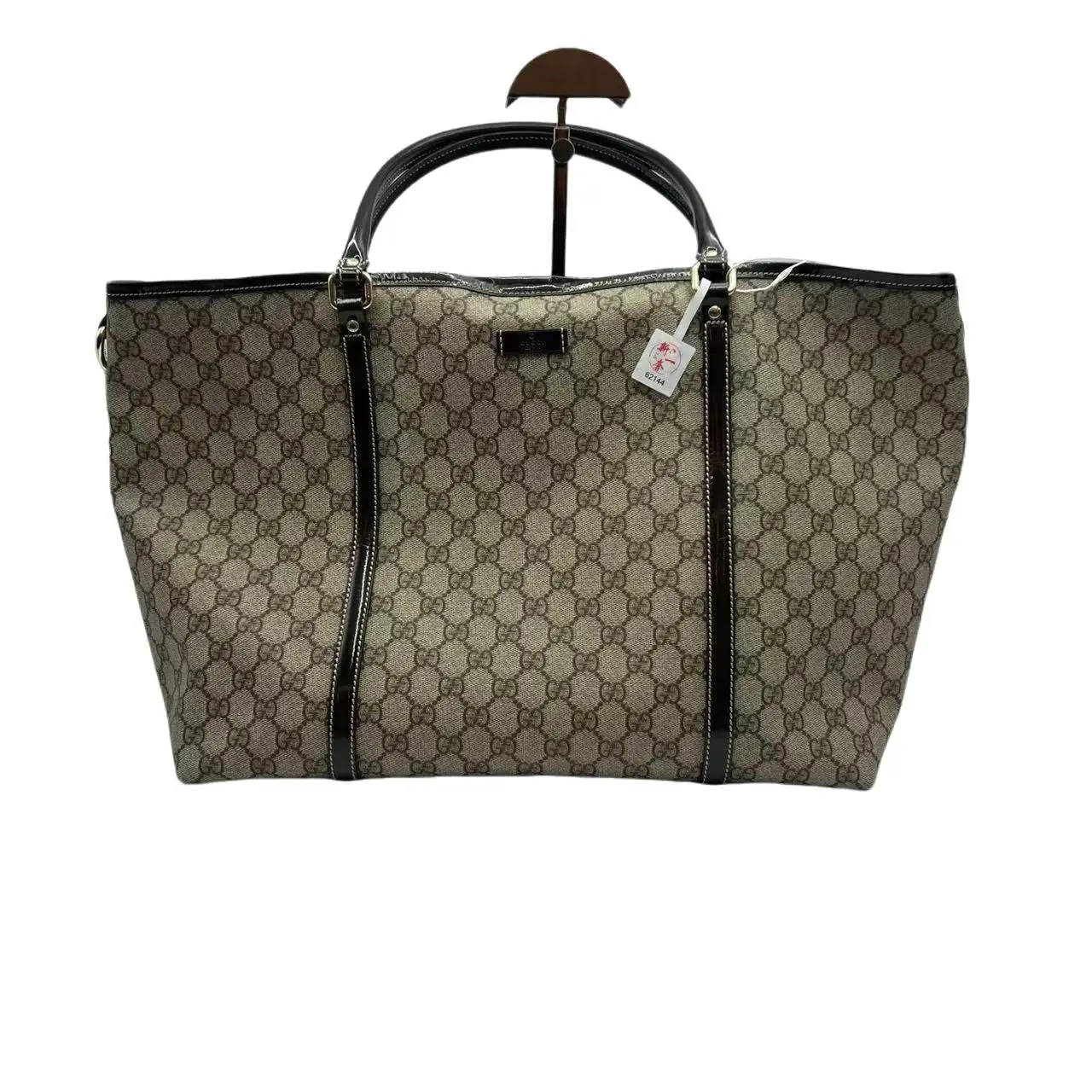 Pre-owned GUCCI h3 Large Monogram Coated Canvas Tote Bag 62144
