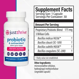 Just Thrive Probiotic & Antioxidant Supplement Gluten Free, 90 Caps