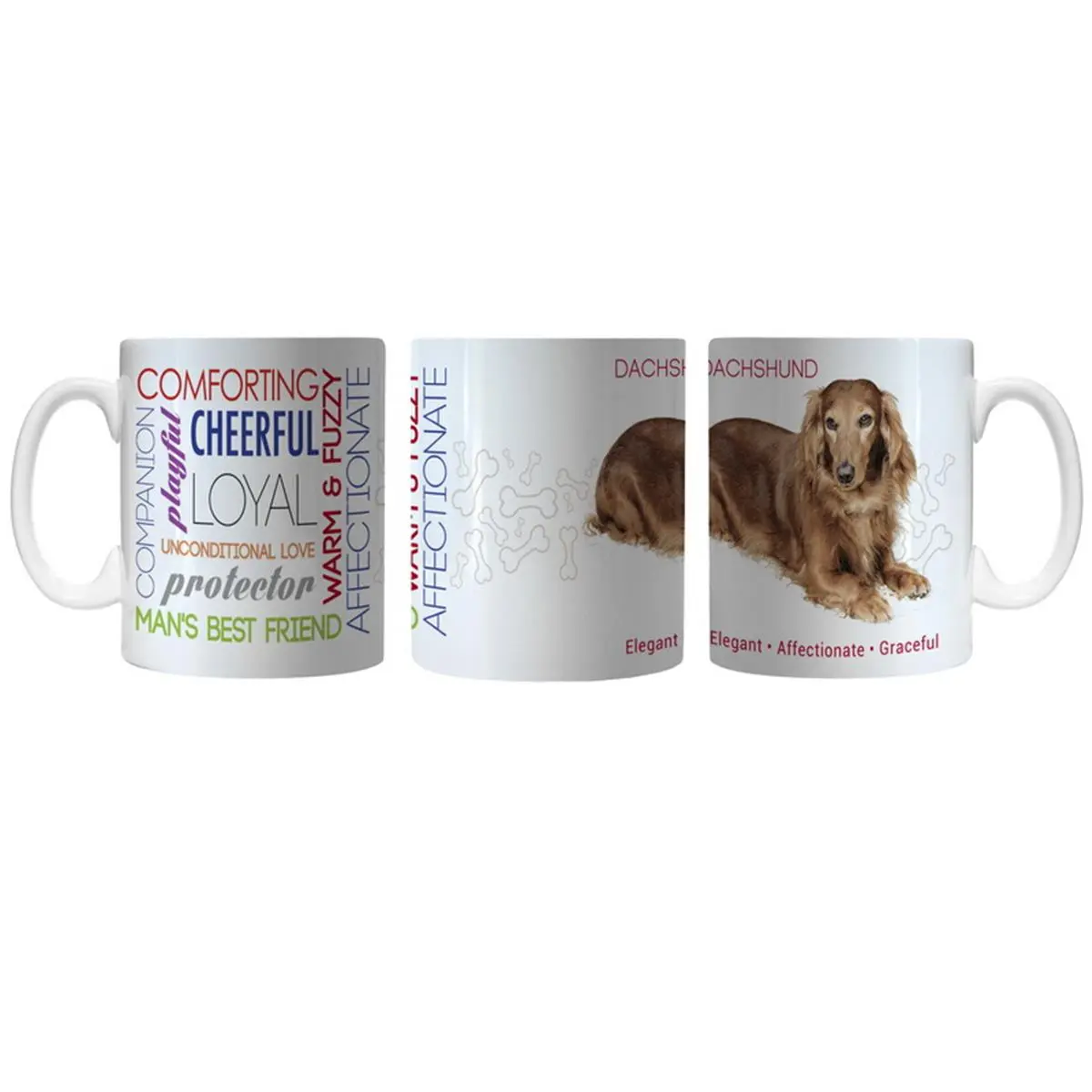 212 MAIN Personalised Printed Dachshund 11oz Mug - Reusable, Microwave-Safe, Dishwasher-Safe Animals & Nature-Themed Kitchenware Drinkware for Pet Lovers